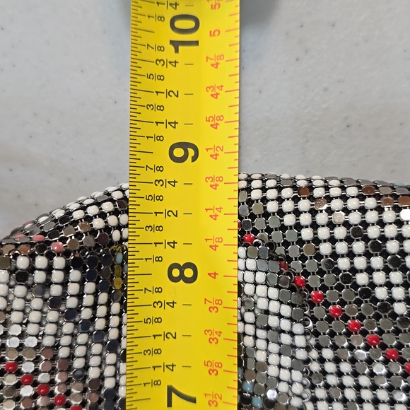 VINTAGE ESQUIRE MESH PURSE BAG WITH METAL CHAIN STRAP - Picture 6 of 7